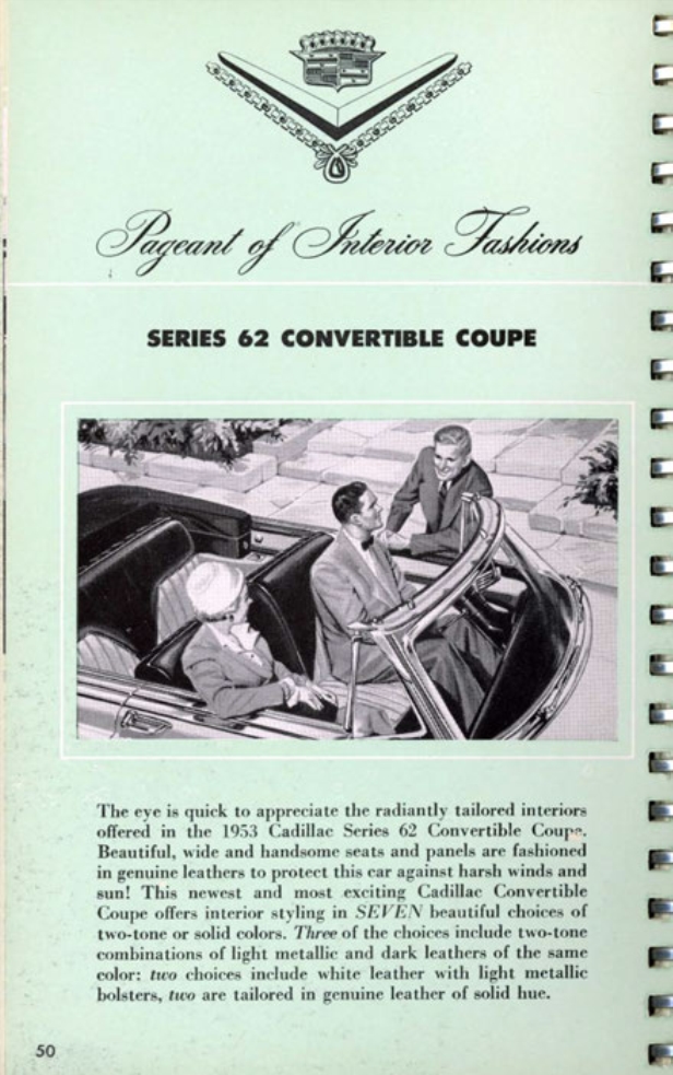 1953 Cadillac Salesmans Data Book Page 87